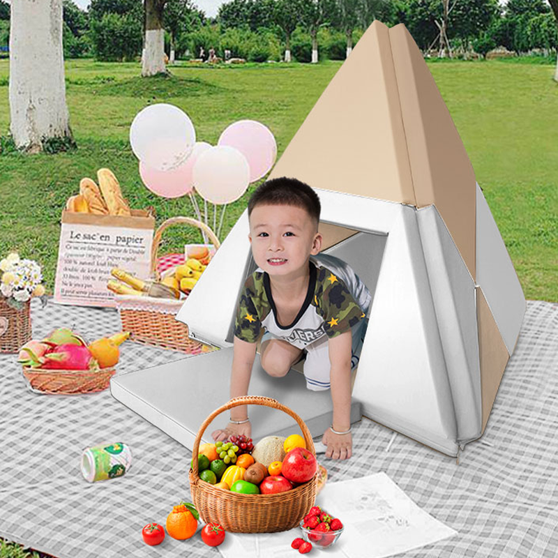 Hot Selling Folding Tumbling Mat Educational Soft Foam and Fabric Baby Play Mat for Kids