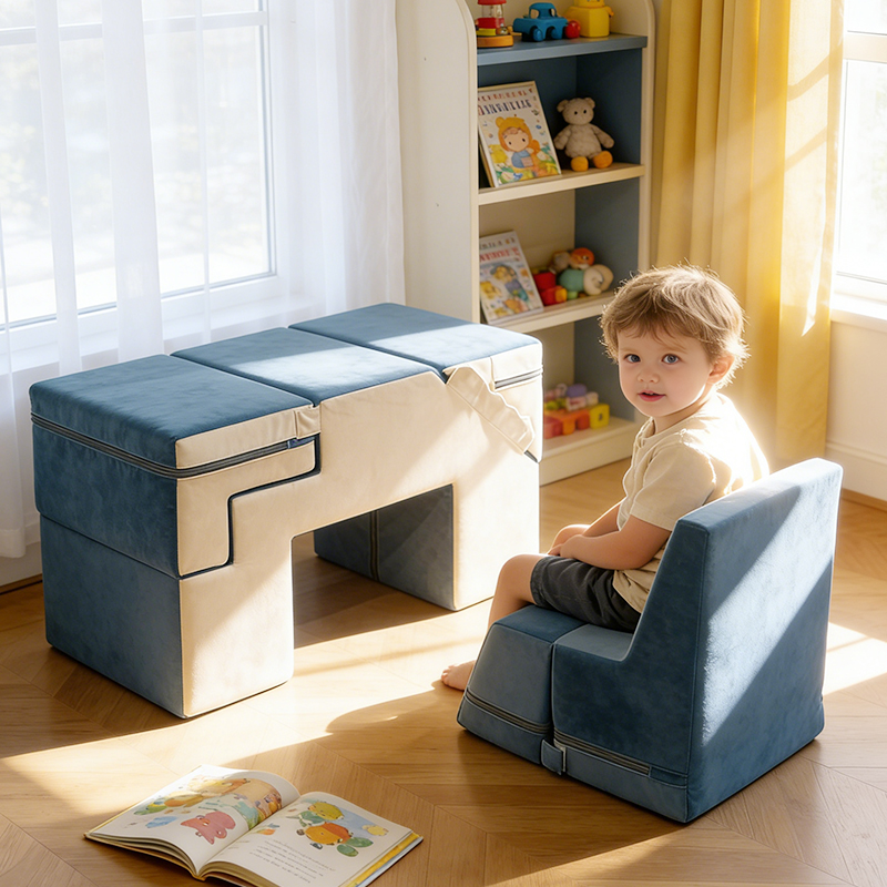Popular New Children's Soft Play Foam Set, Indoor Convertible Table and Chair Equipment