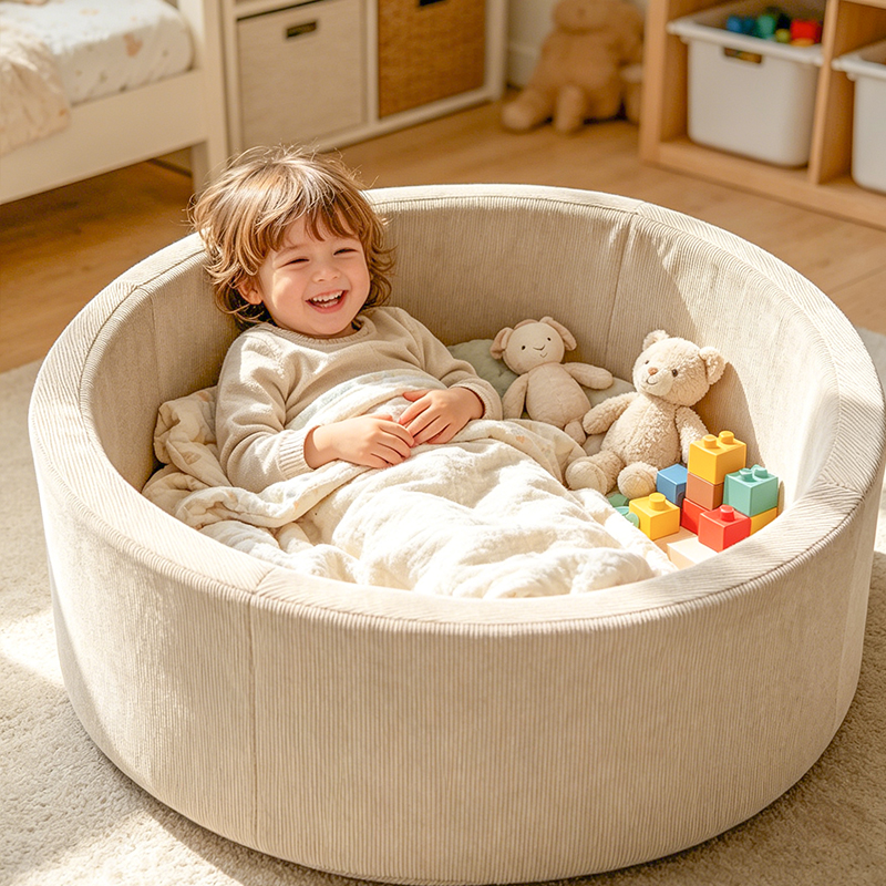 Indoor Soft Foam Ball Pit with Safety Play Area for Toddlers